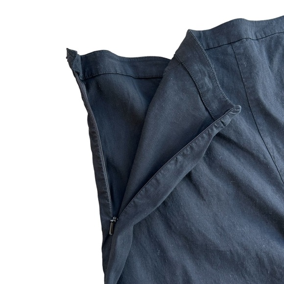 Eileen Fisher Black Pants Size 14 - Organic Linen Blend - Straight Leg, Size Zip - Picture 10 of 15